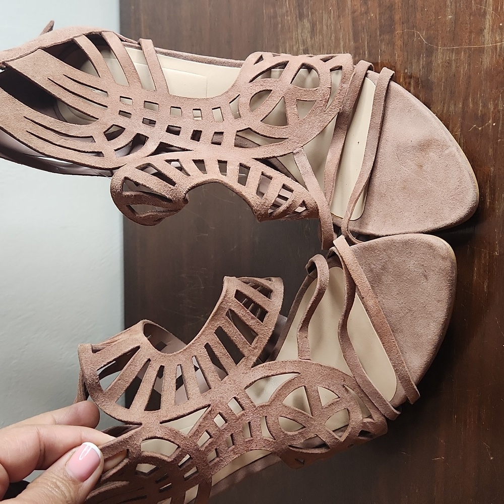 Suede heels 5 inch heel Zara